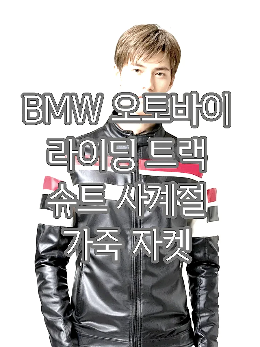 BMW 오토바이 라이딩 트랙 슈트 사계절 가죽 자켓 커피색 M 이미지 2