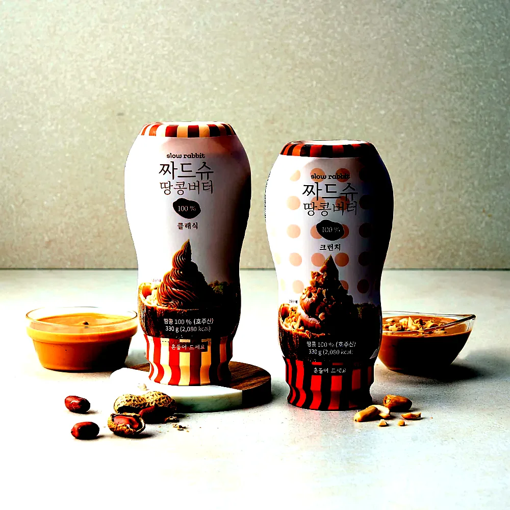 슬로우래빗 짜먹는 땅콩버터 짜드슈 크런치 100% 330g, 1개 이미지 2