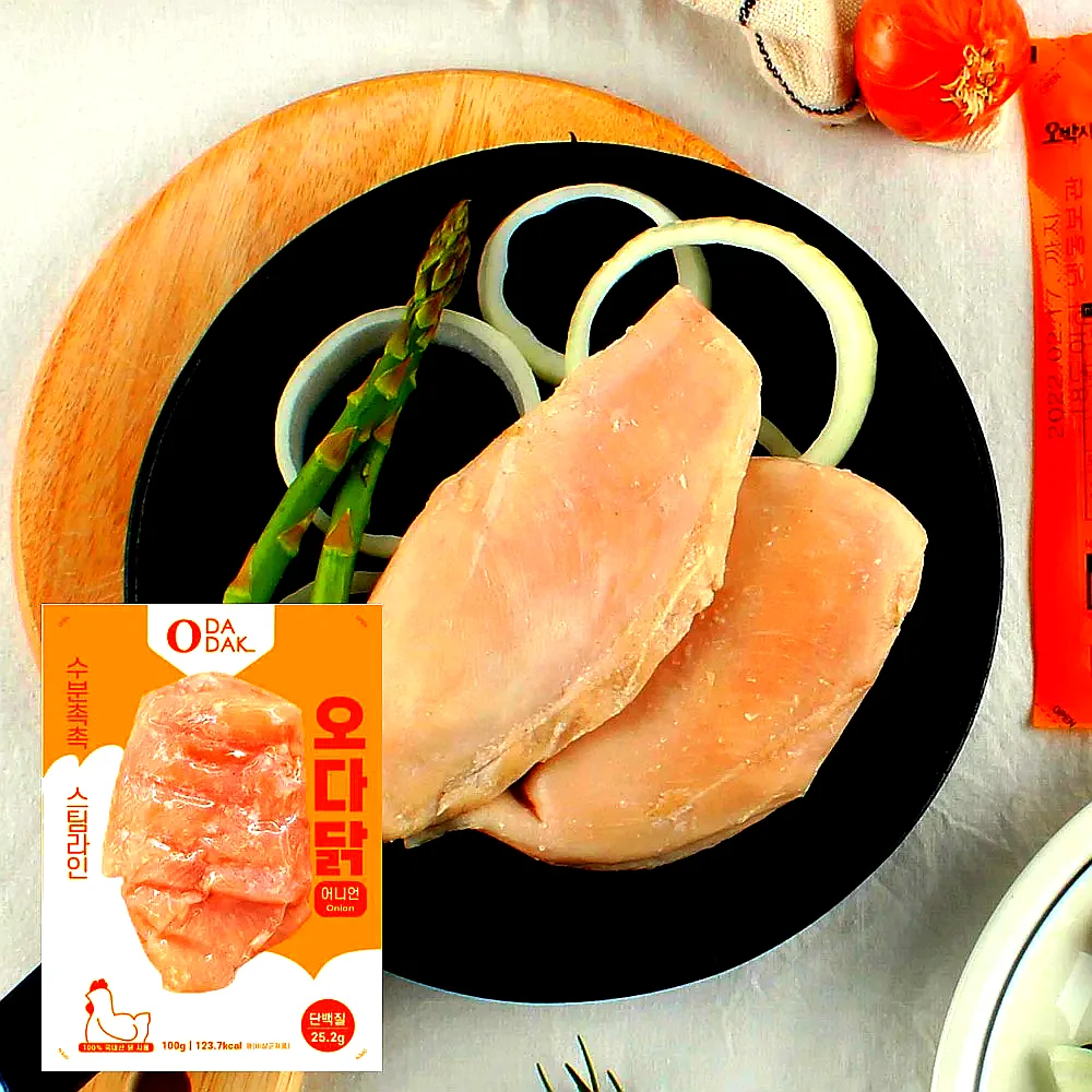 오다닭 스팀 저염 닭가슴살 100g 18종 (총30팩) 소스 냉동 이미지 3