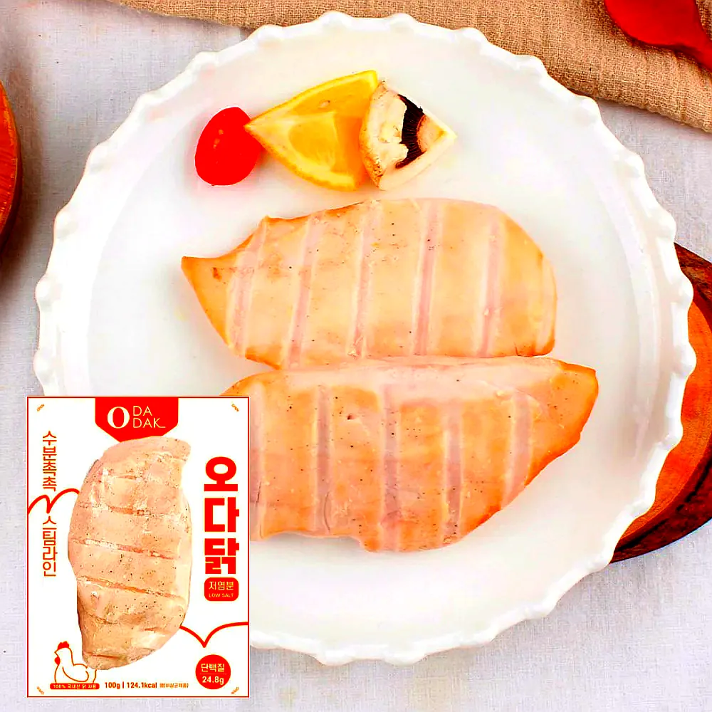 오다닭 스팀 저염 닭가슴살 100g 18종 (총30팩) 소스 냉동 이미지 7