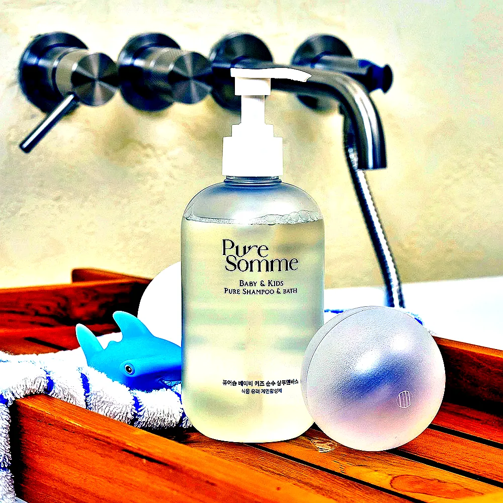 퓨어솜 아토 아기 신생아 어린이 순한 샴푸앤바스 약산성 보습 바디워시 500ml, 1개 이미지 4